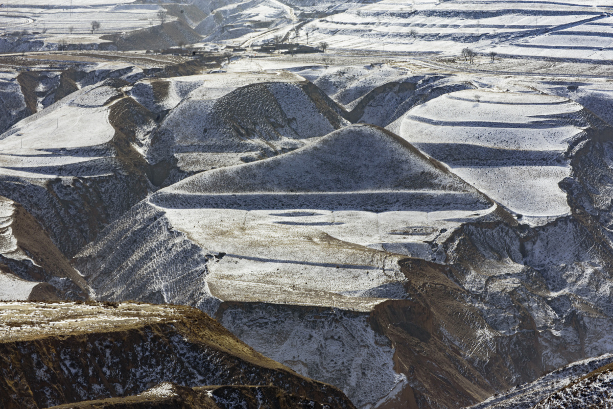 黄土高原上的那一抹雪