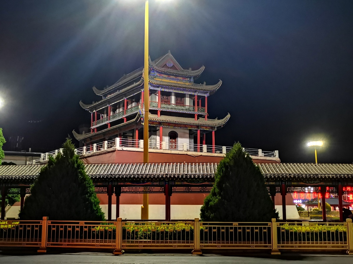 银川南门广场夜景