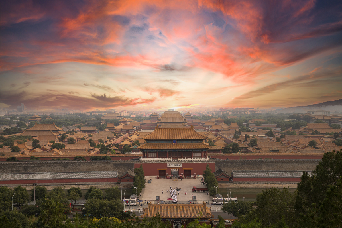 景山上观故宫全貌