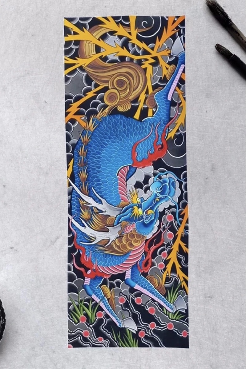 老传统花臂半胛