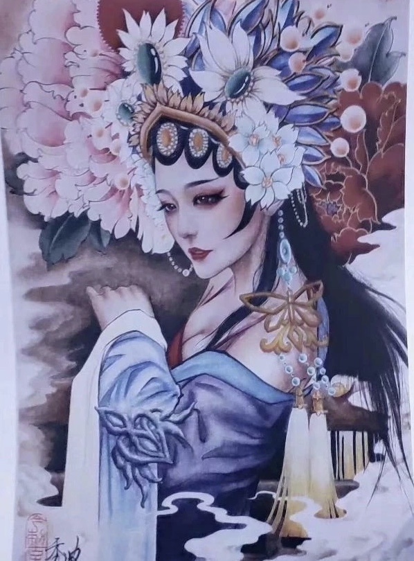 侍女花旦手稿
