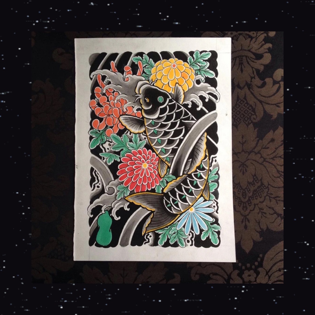 老传统般若樱花鲤鱼