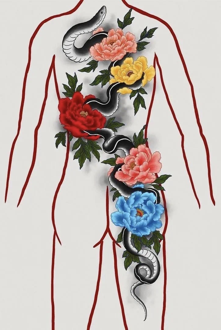 日式老传统满背