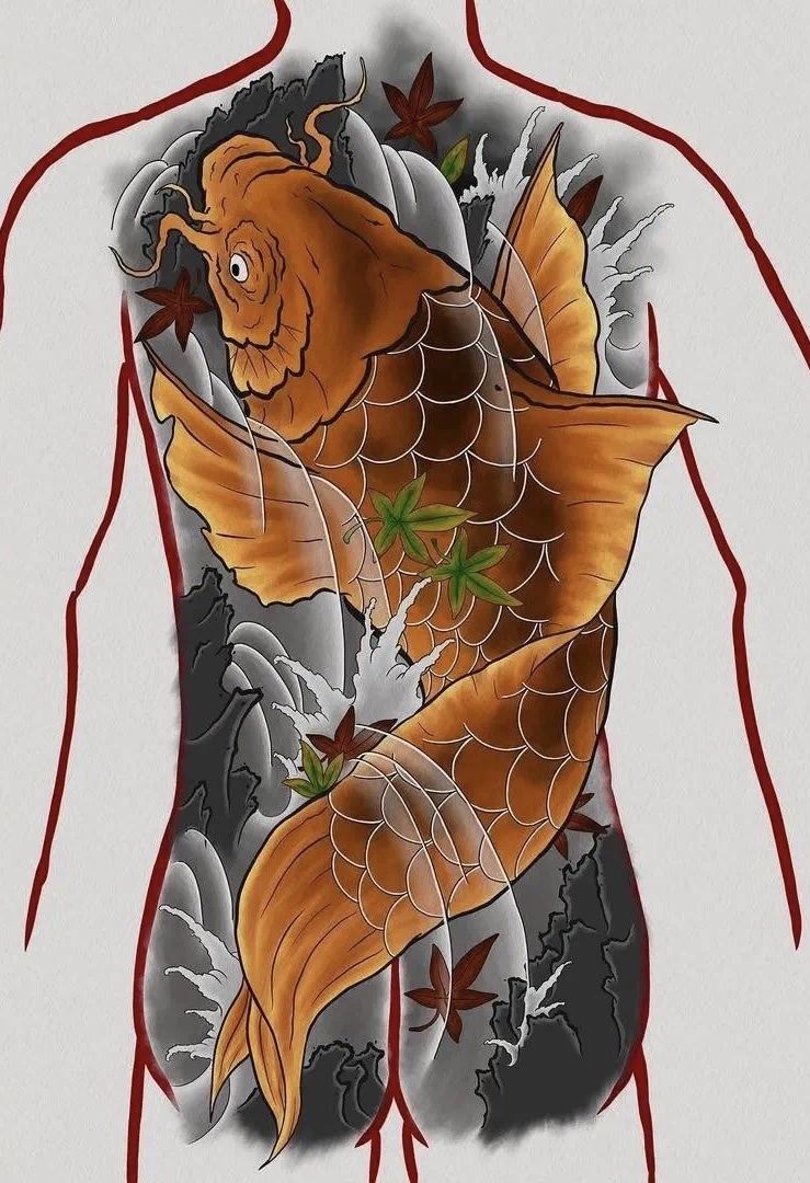 日式老传统满背