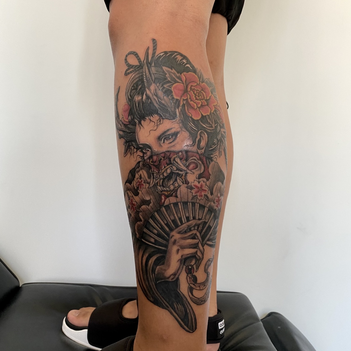 艺妓般若完～扇面彩色部位硬生生的擦脏了[捂脸]恢复后正常颜色