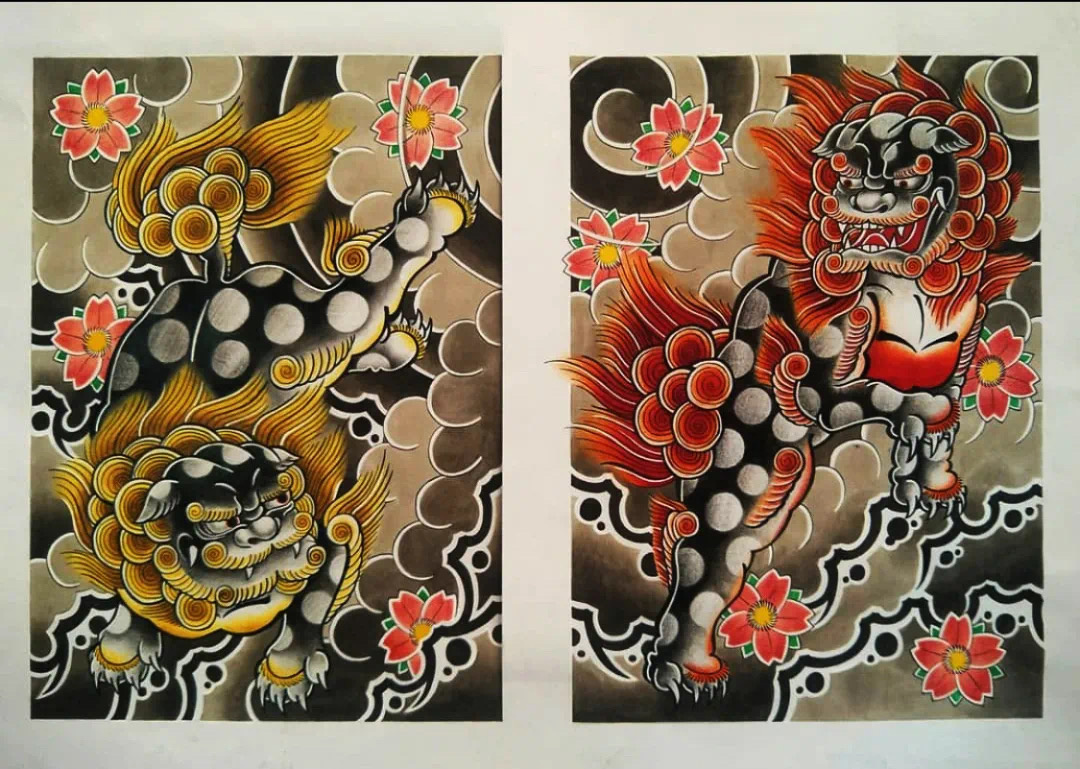 满背花臂老传统