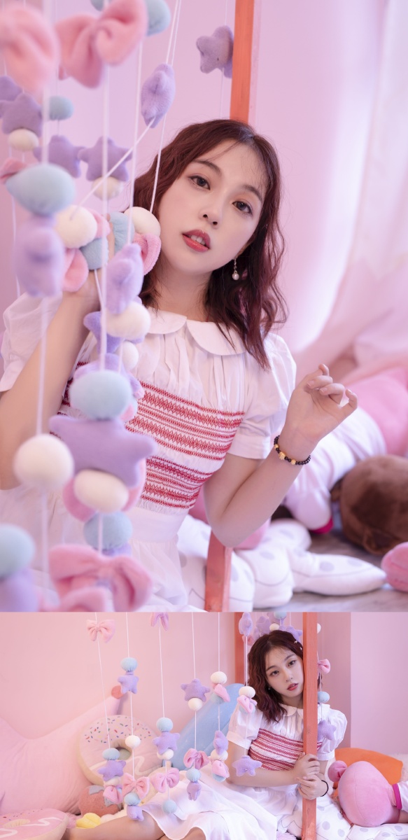 摄影青耕甜甜的粉红色小女生