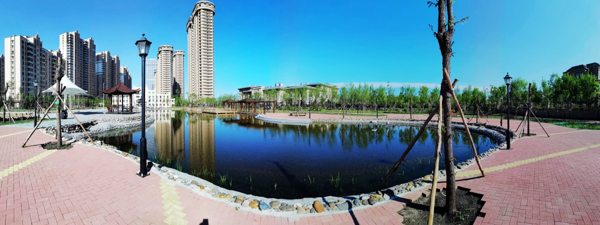 群力新城小区公园全景图