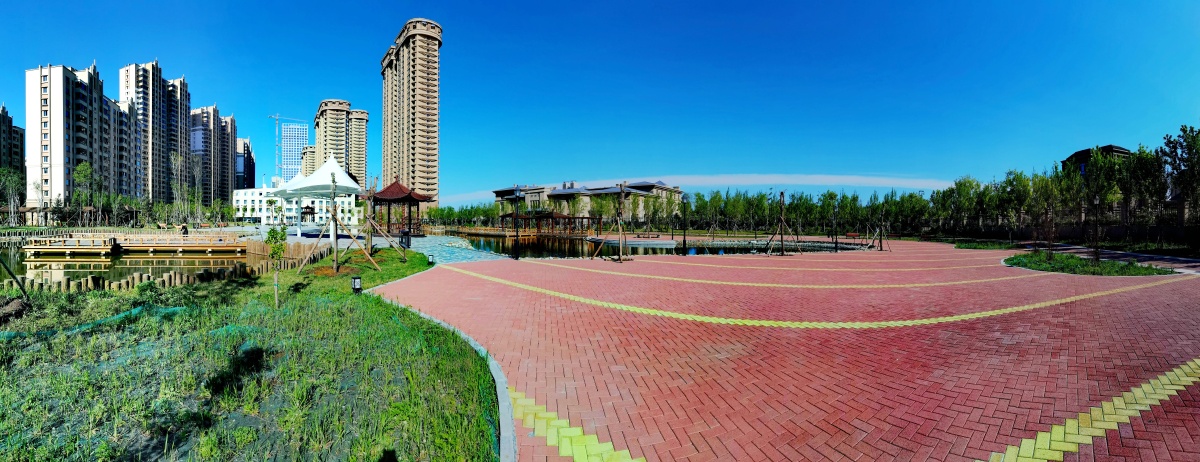 群力新城小区公园全景图