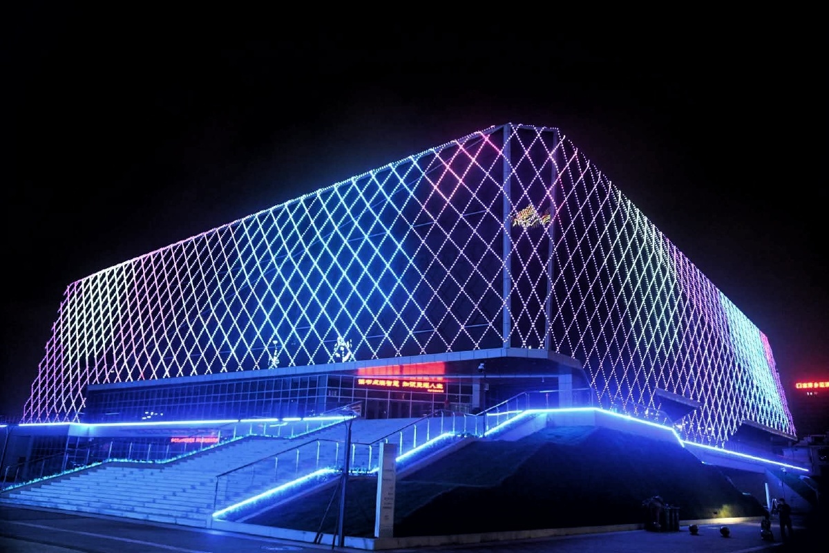 萍乡市图书馆灯光秀