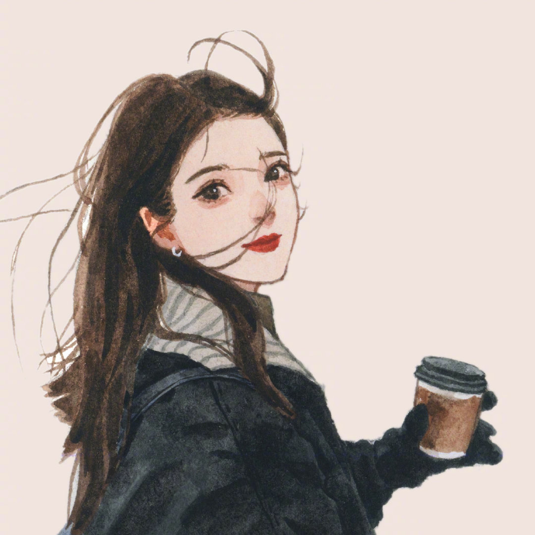 小清新水彩女生头像 - 墨熙儿书画 - 图虫