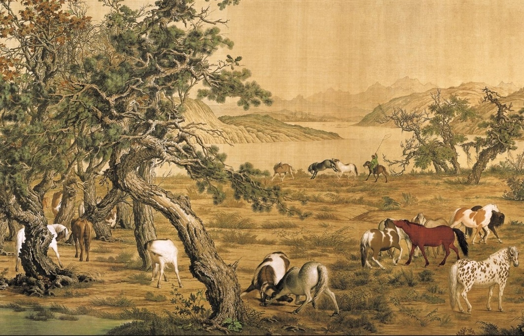 百骏图郎世宁