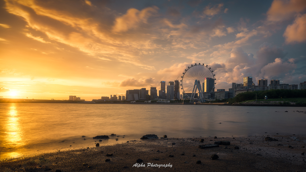 前海湾黄金时刻