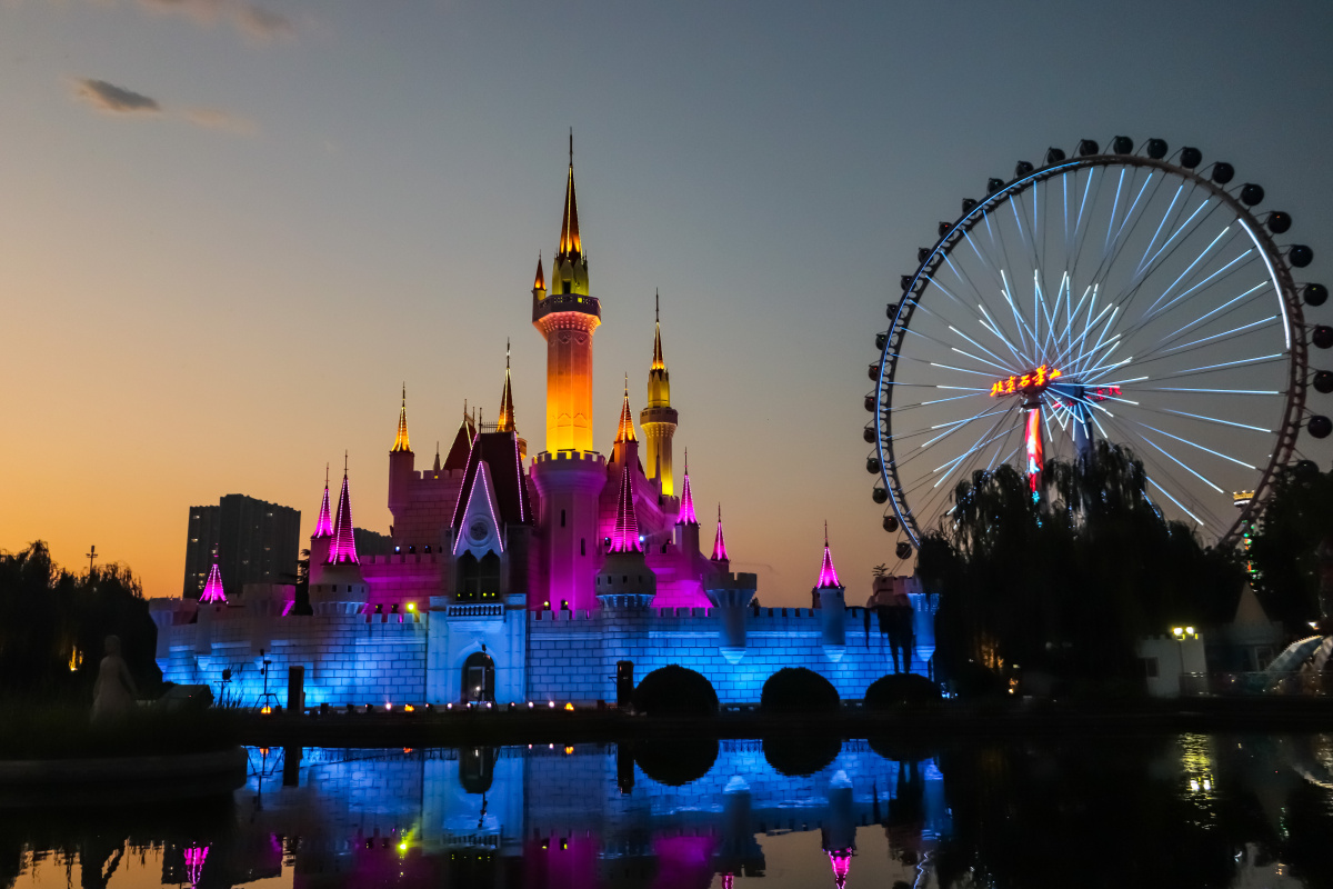 石景山游乐园夜景