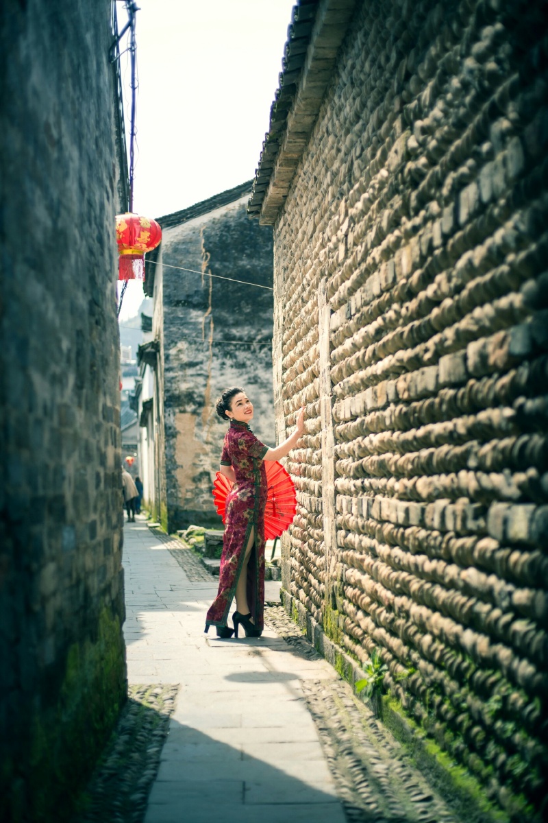 旗袍古村人像