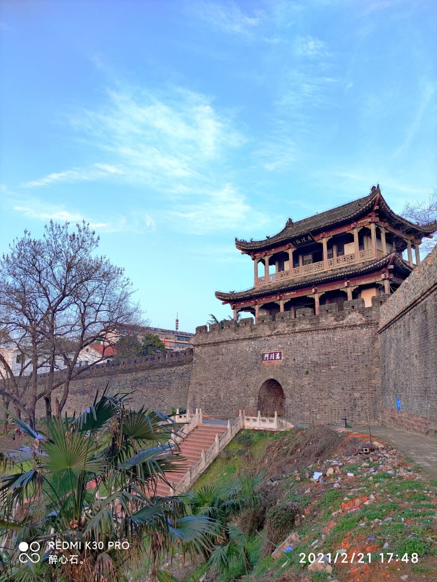 黄州古城汉川门月波楼