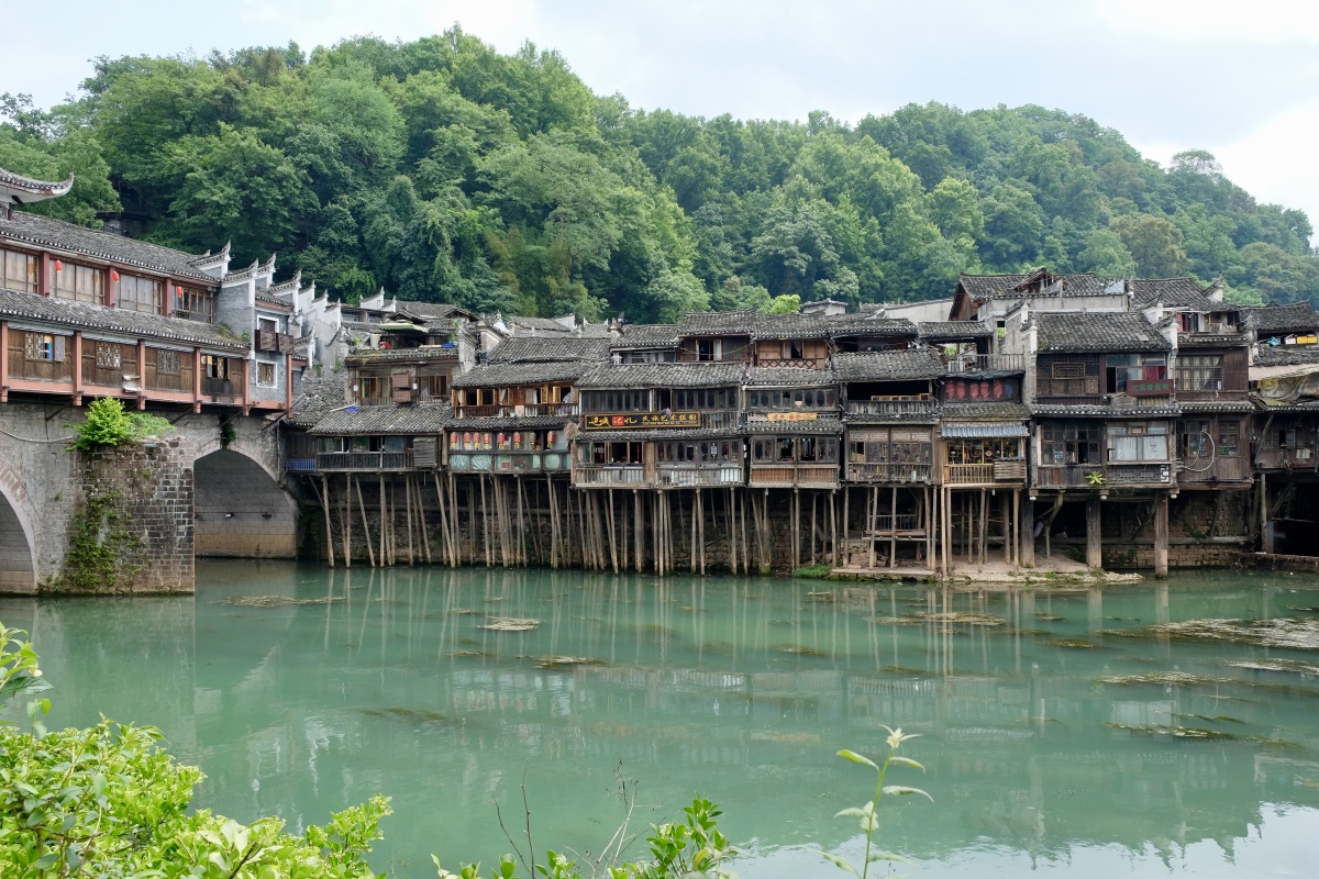 湘西 凤凰古城 竹楼