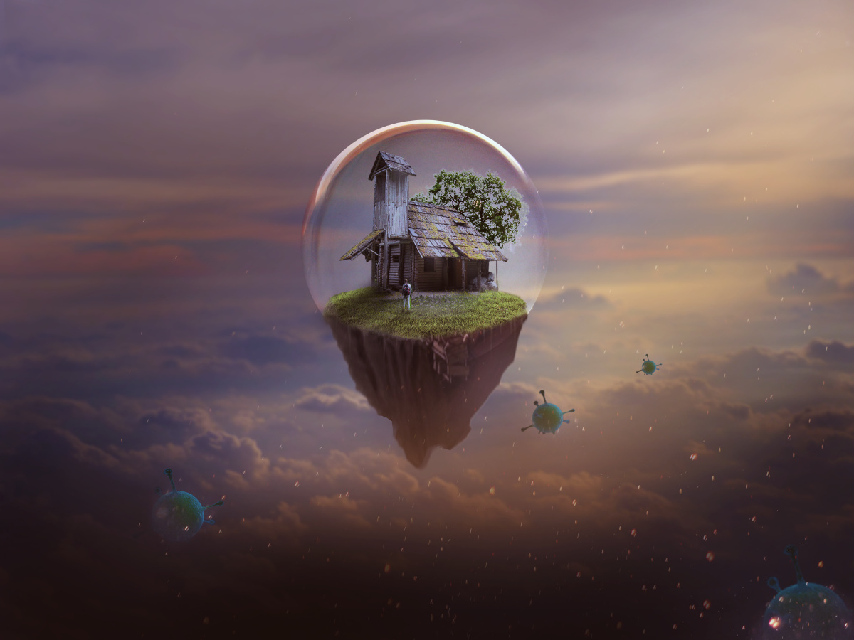 【一组对比图27】空中岛屿