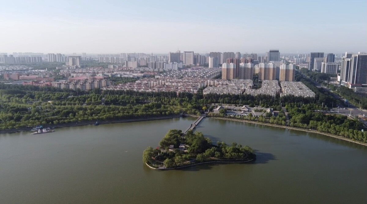 航拍滨州中海公园