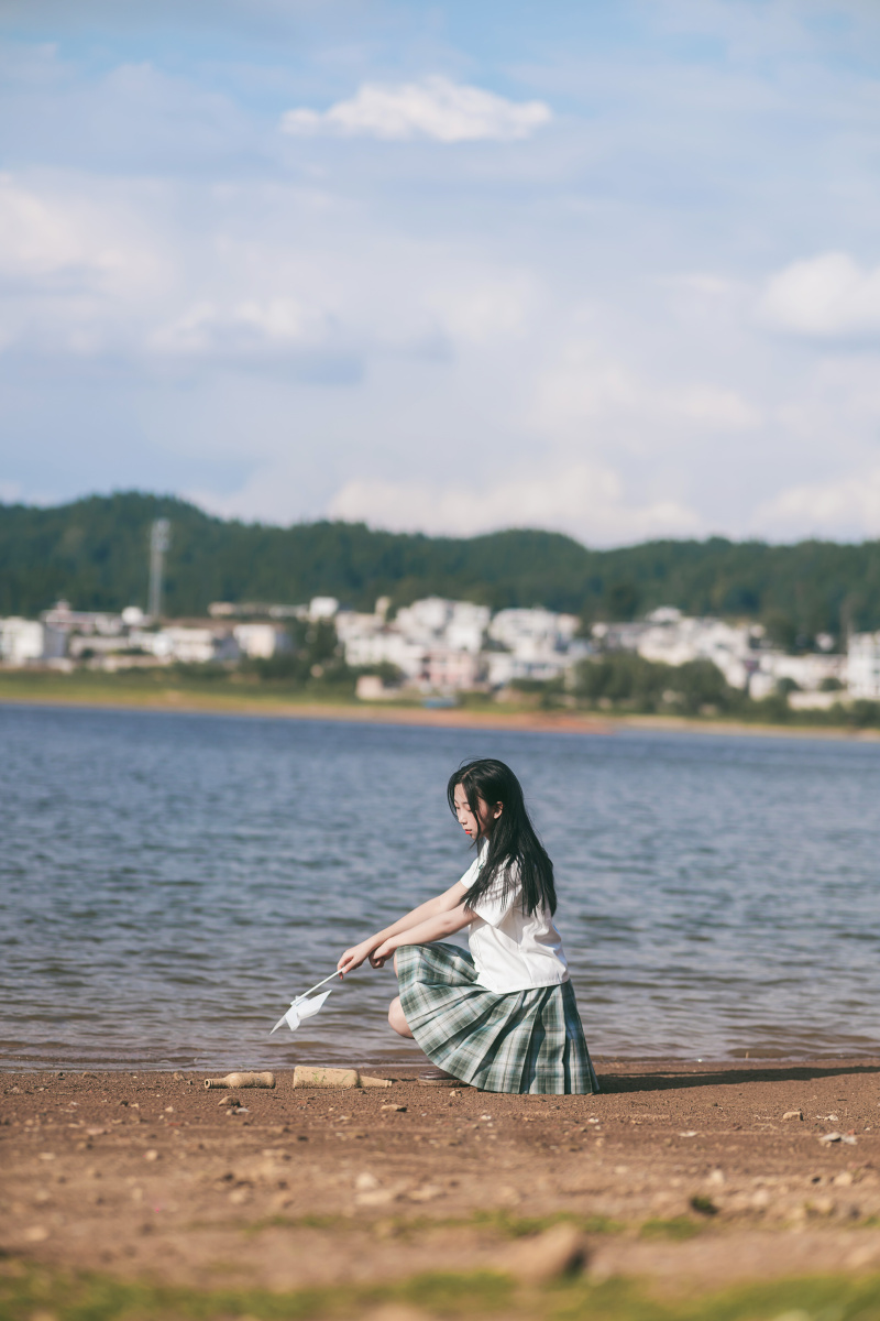 jk制服写真夏日我们一起去海边吧