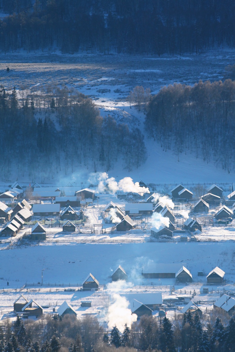 冬天的禾木村