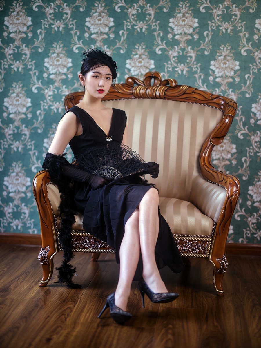 宫廷风模特小麻花摄影沈浪