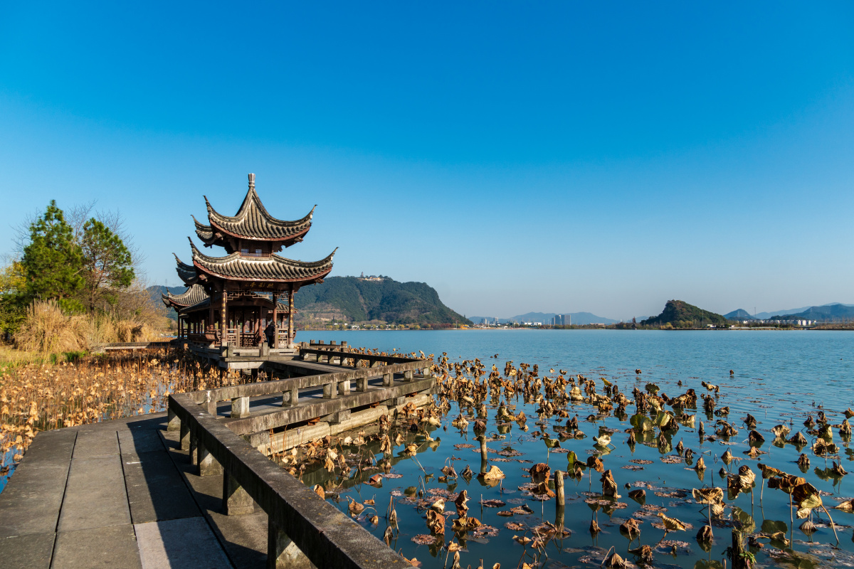 杭州湘湖老虎洞山秋色