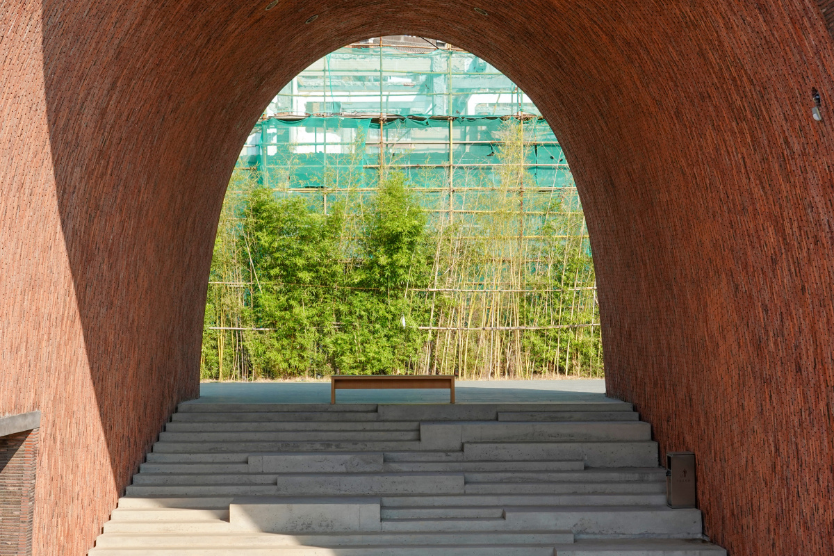 景德镇御窑博物馆砖拱形红砖建筑