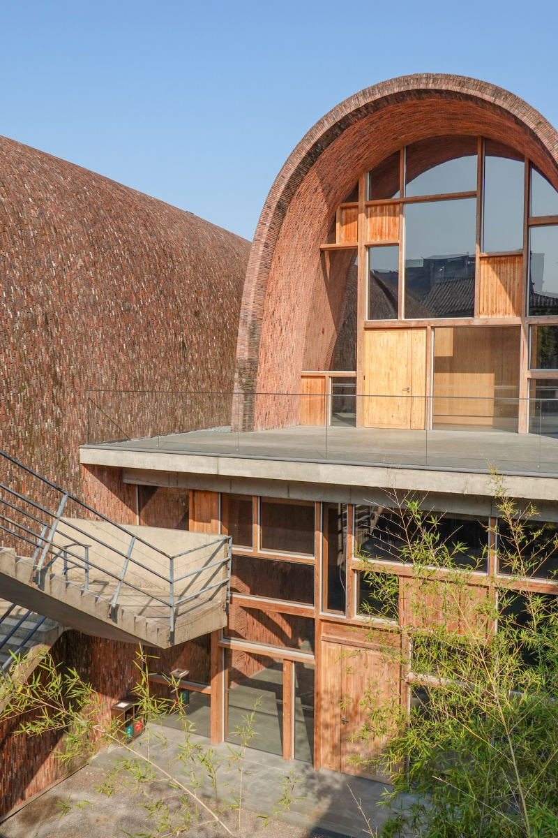 景德镇御窑博物馆砖拱形红砖建筑