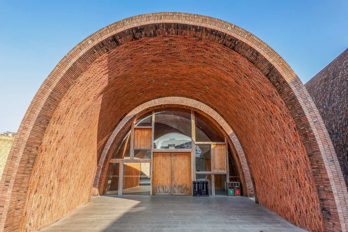 景德镇御窑博物馆砖拱形红砖建筑