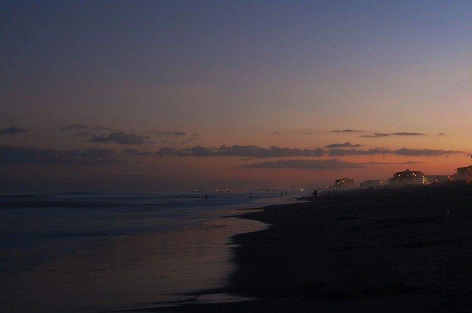 黄昏的海滩<br />
miami south beach