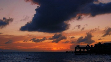 sunset on caribbean