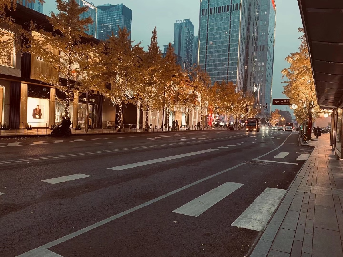 每天一个人安静的走过繁华街头