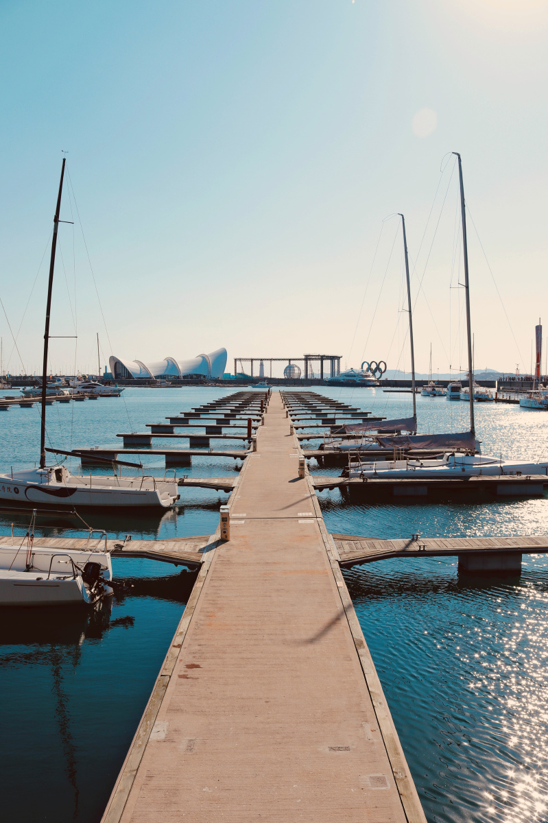 青岛的帆船码头