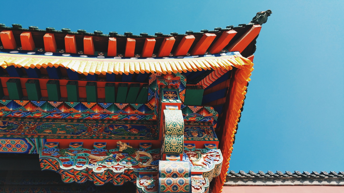 藏传佛教圣地塔尔寺的一角.神圣而神秘.