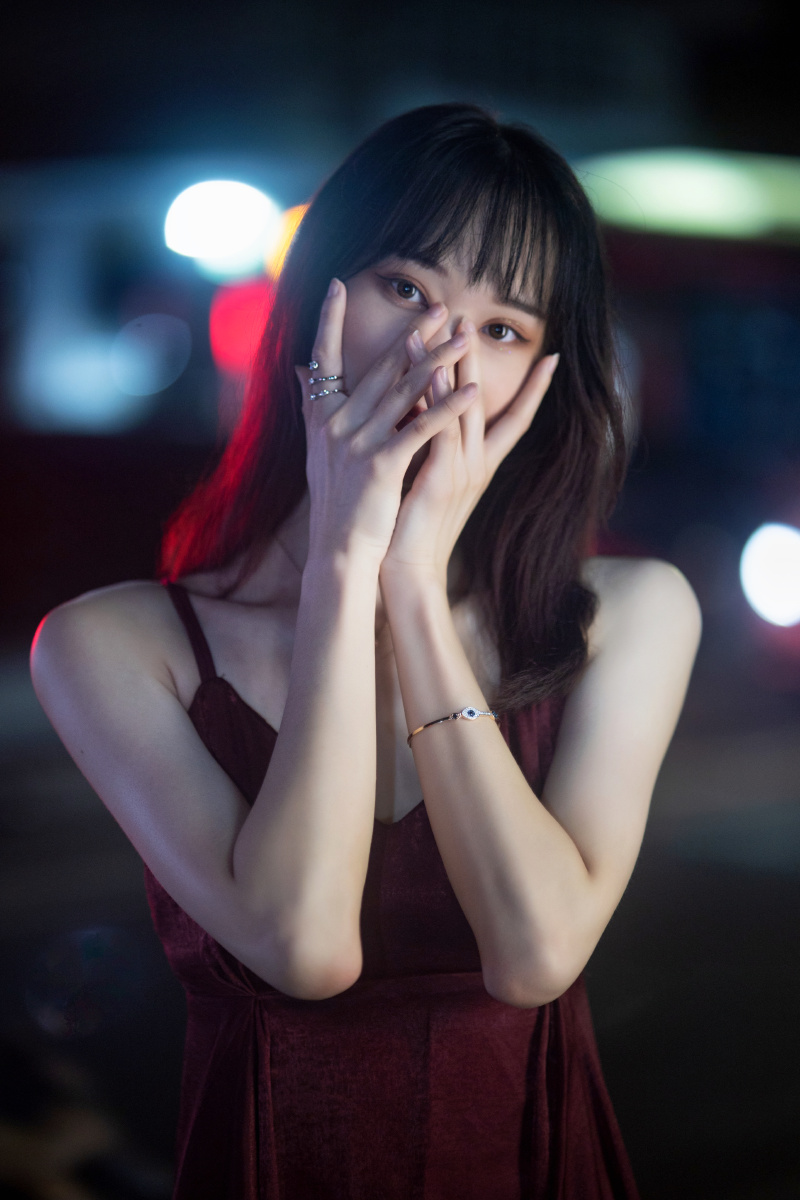 夜景唯美人像作品分享出镜嘉嘉摄影我