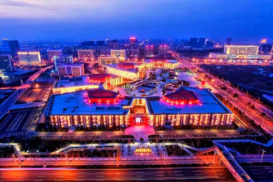 济南市章丘区文博中心夜景