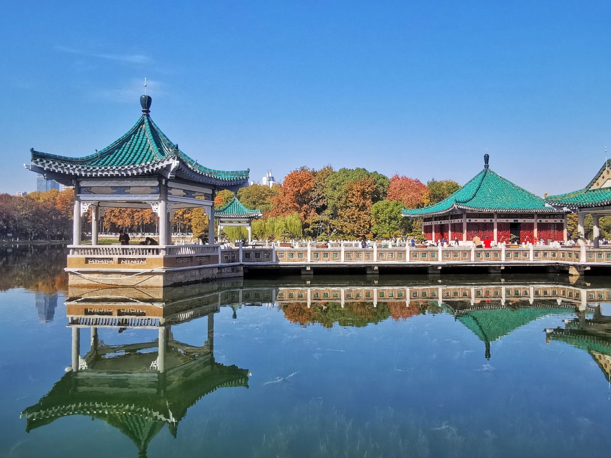 武汉东湖梨园之碧潭观鱼