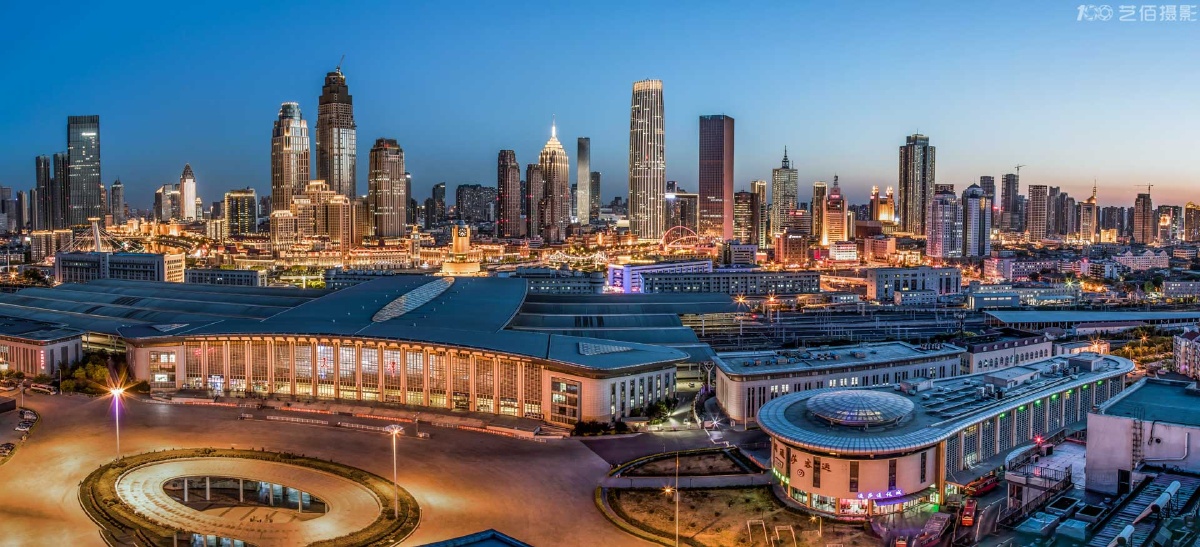 天津站后广场的风景