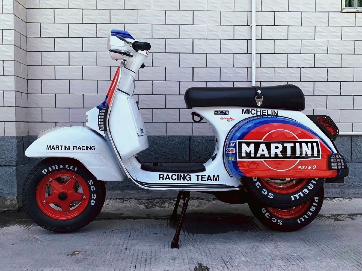 经典藏品意大利罗马假日vespapx150二冲神车手动4挡单摇臂经典之作