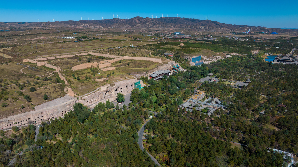 云冈石窟航拍全景 - 反省 - 图虫