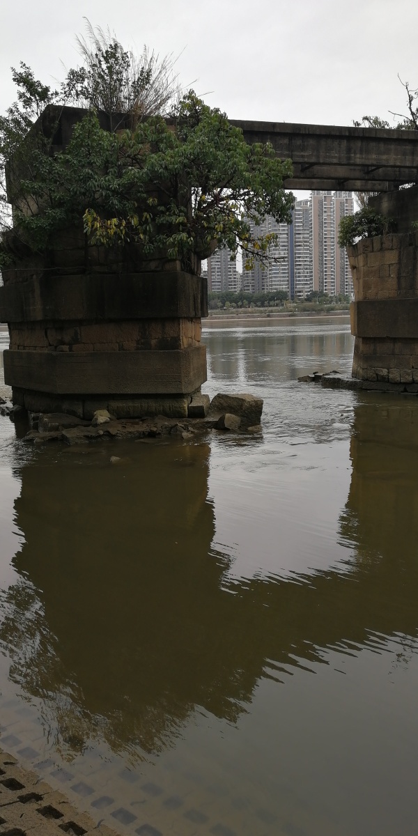 福州洪山桥老桥洪山桥闽江沿岸风光