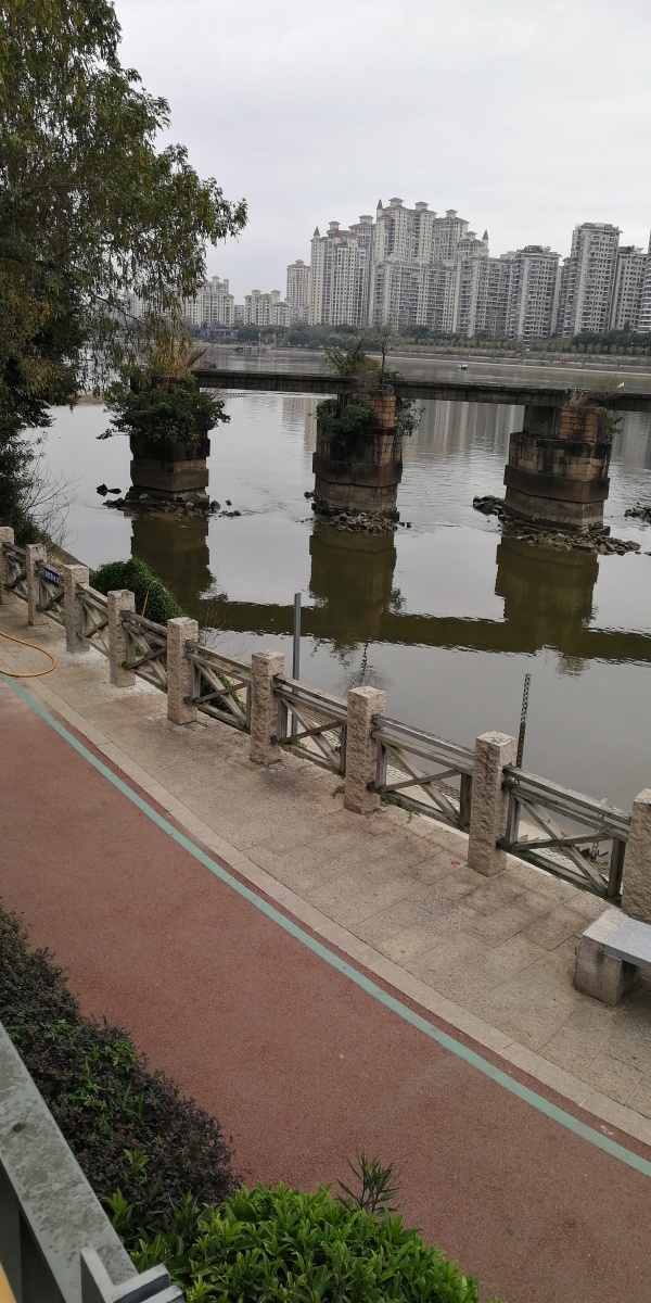 福州洪山桥老桥洪山桥闽江沿岸风光