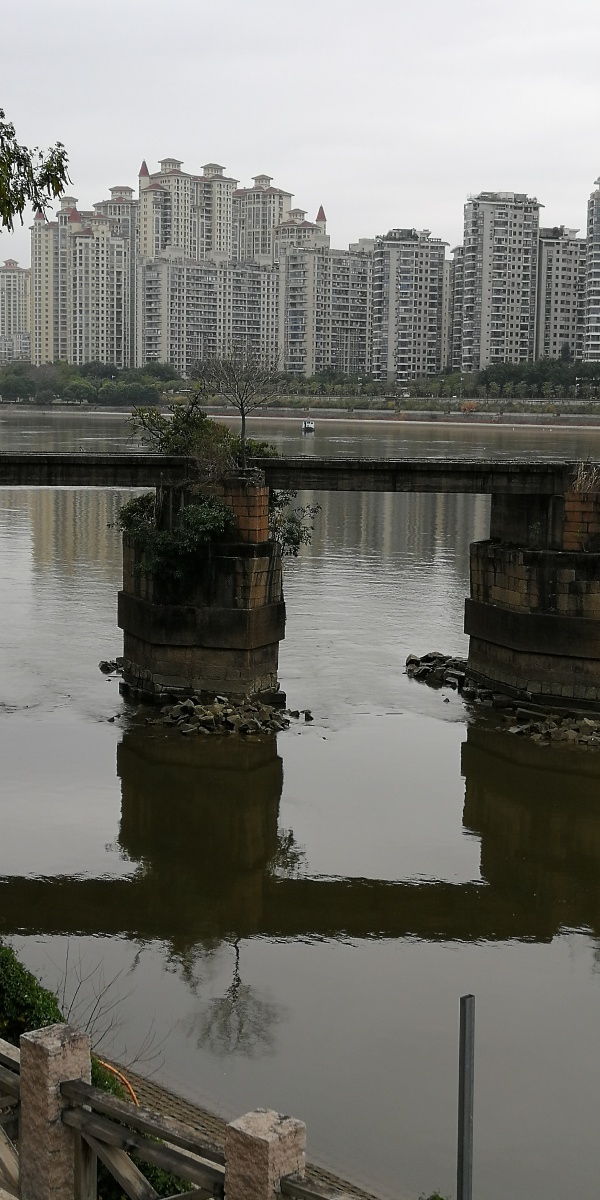 福州洪山桥老桥洪山桥闽江沿岸风光