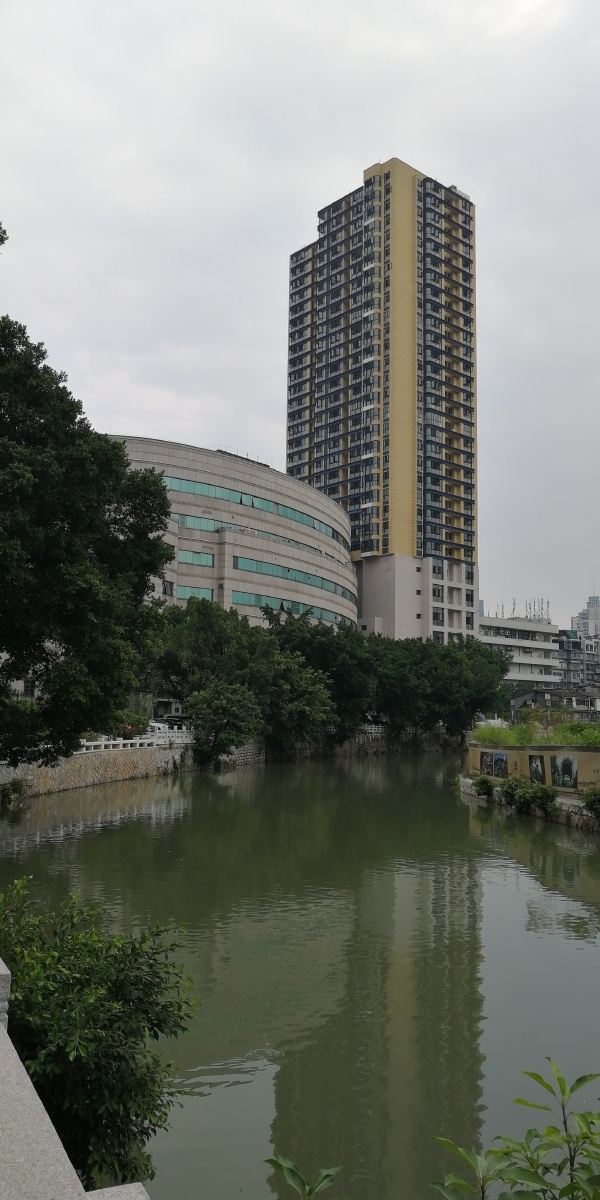 福州万寿桥,光明港公园,古老的石桥,光明港公园两岸风光