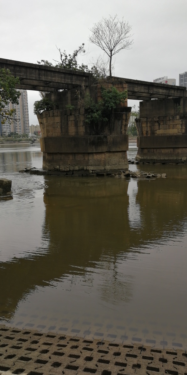 福州洪山桥老桥洪山桥闽江沿岸风光
