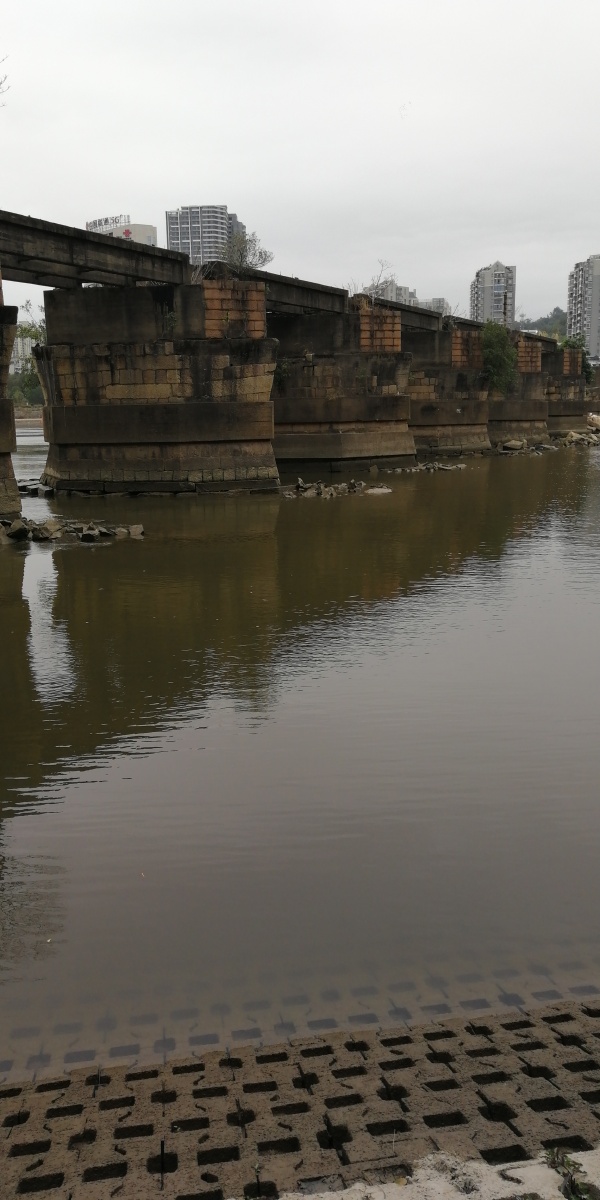 福州洪山桥老桥洪山桥闽江沿岸风光