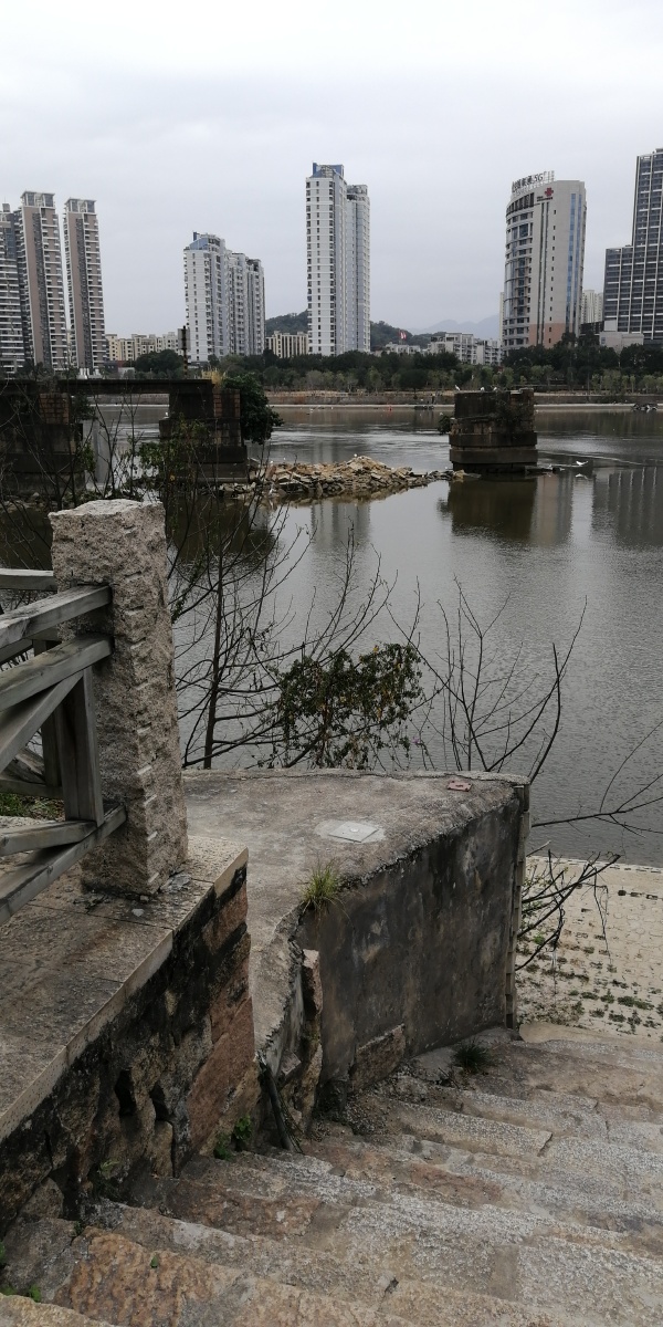 福州洪山桥老桥洪山桥闽江沿岸风光