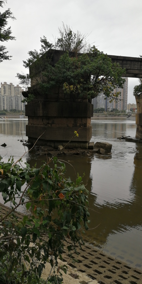 福州洪山桥老桥洪山桥闽江沿岸风光