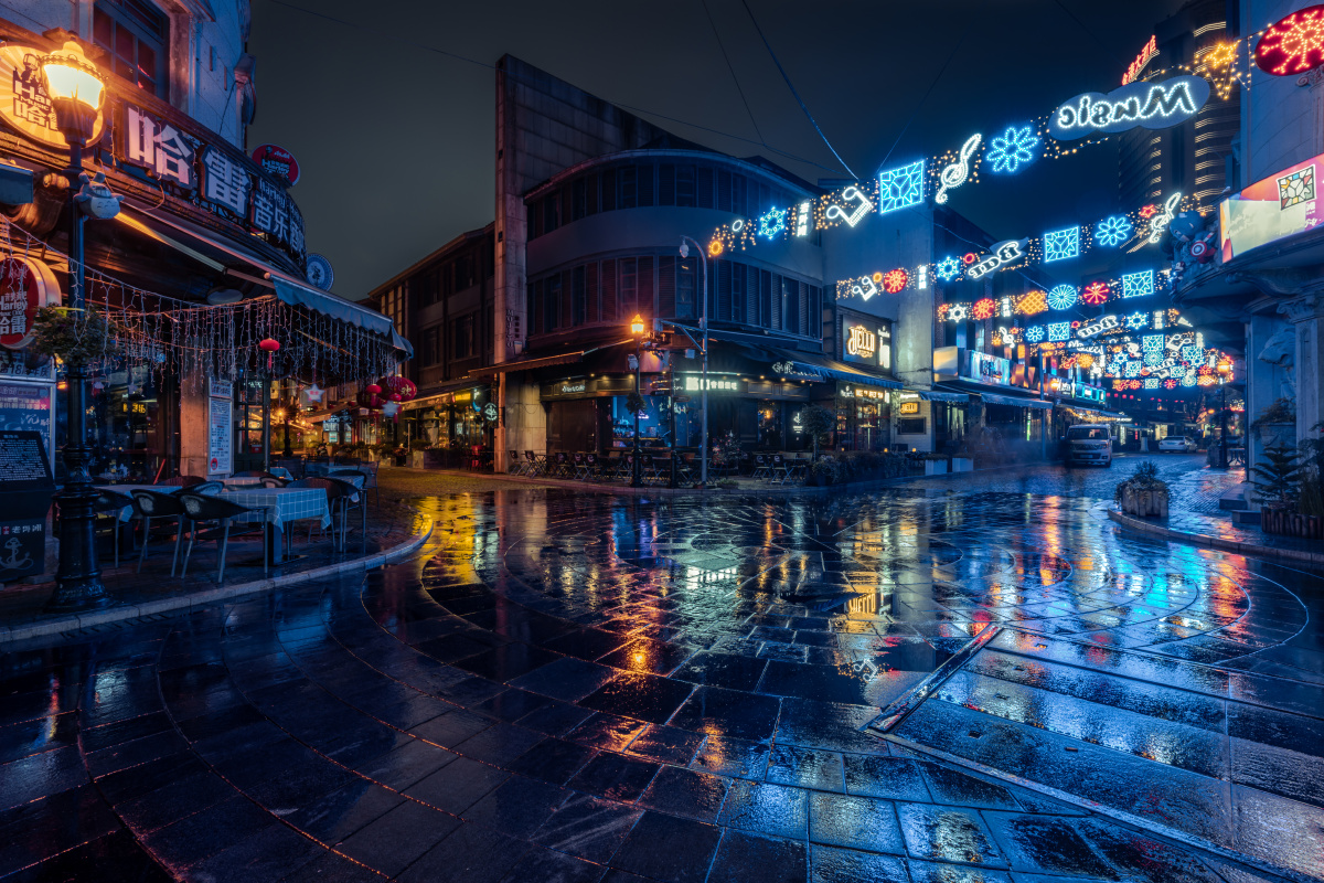 街头摄影城市夜景小分队夜景夜色#步行街霓虹灯#繁华都市#商业街都市